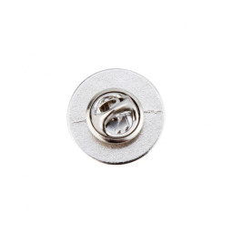 Pin's rond argenté made in france
