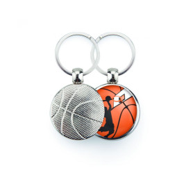 Porte-clé BASKET- Argent - Personnalisable en France dans notre atelier