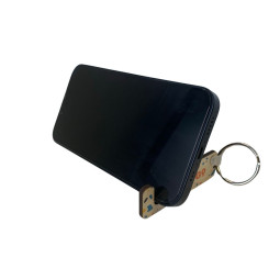 Porte-clés support de téléphone en bois made in France