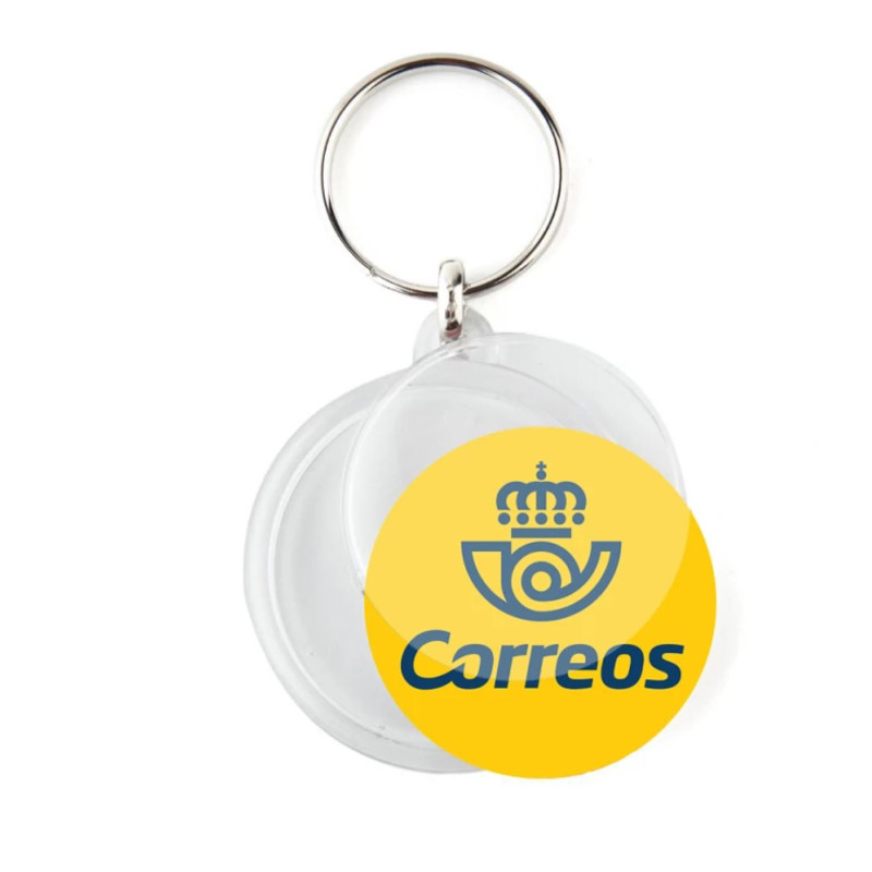 Porte-clés rond 37 mm personnalisé en France dans notre atelier