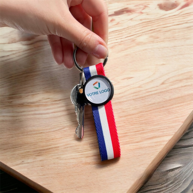 Porte-clés drapeau français made in France