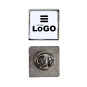 Pin's carré argent - 18mm - personnalisable en ligne