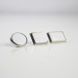 3 modèles pin's argent - 18mm - personnalisable en ligne