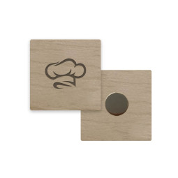Magnet en Bois - Carré - 4 Tailles - Made in France