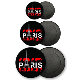 3 magnets ronds publicitaires