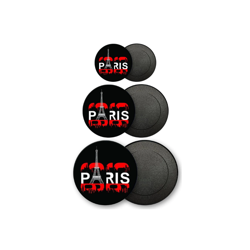 3 magnets ronds publicitaires