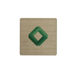 Magnet Made in France Bois carré personnalisable