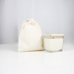 Bougie parfumée 80g - Imprimée en France - personnalisable - Avec pochon en coton réutilisable