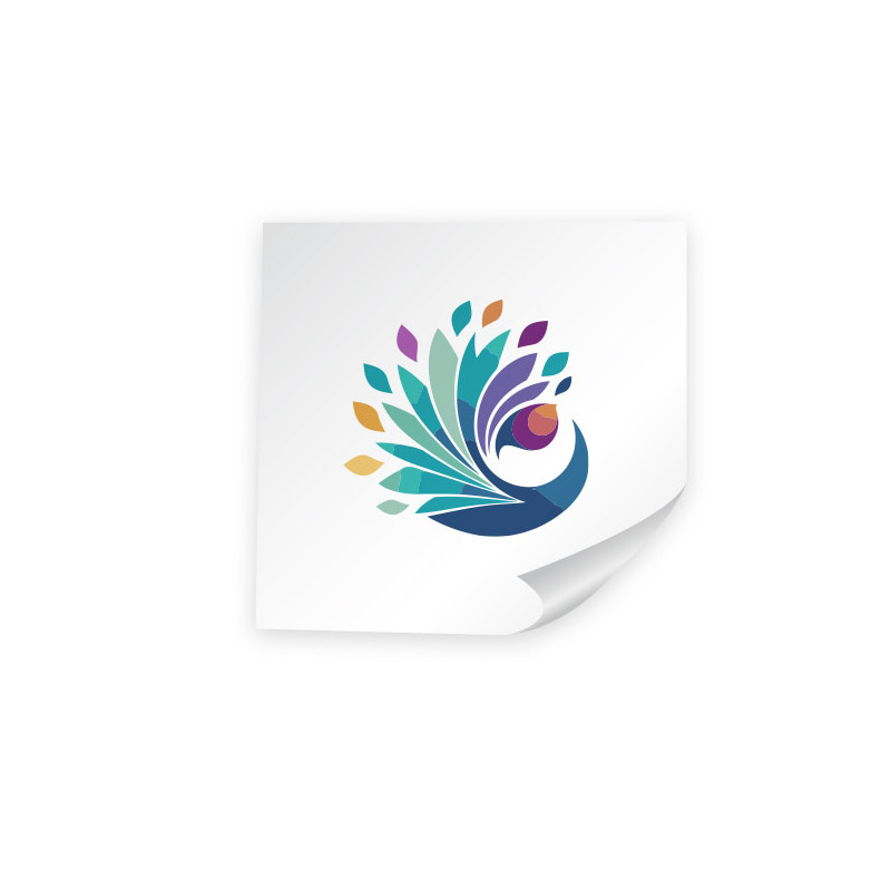 Sticker CARRÉ blanc ou transparent (INT/EXT)