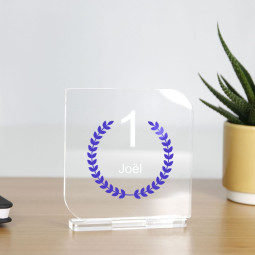 Trophée en plexiglas CARRE 2  - personnalisable