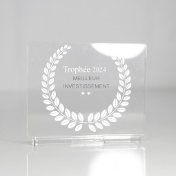 Trophée en plexiglas RECTANGLE - personnalisable