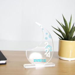 Trophée en plexiglas VIRGULE - personnalisable