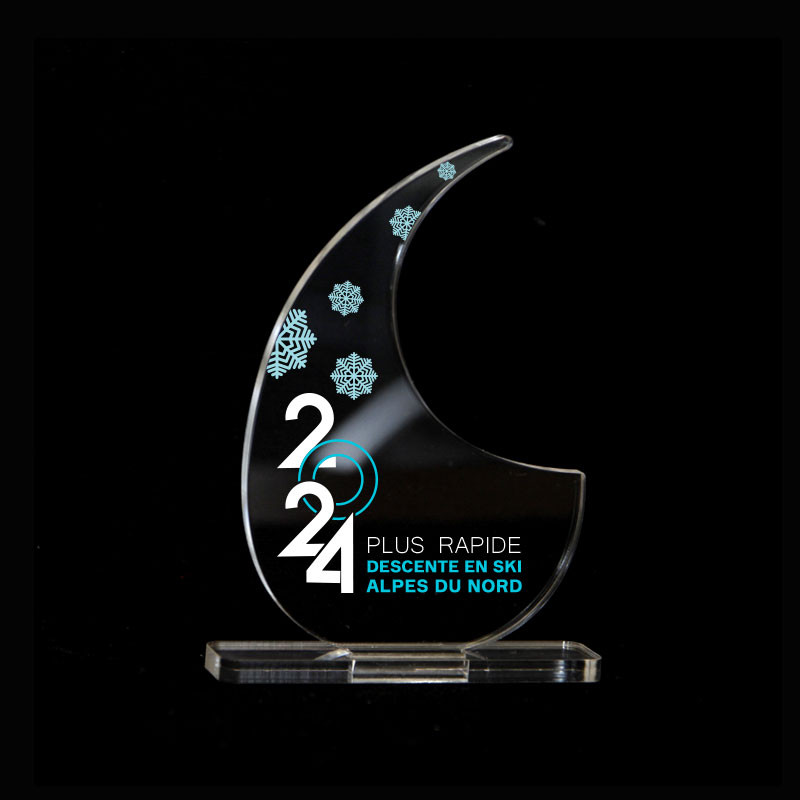 Trophée en plexiglas VIRGULE - made in france