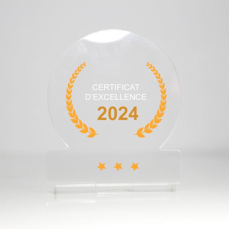 Trophée en plexiglas ROND