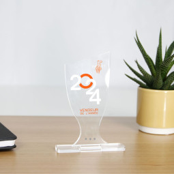 Trophée en plexiglas COUPE - personnalisable