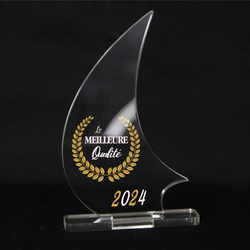 Trophée en plexiglas VOILE - made in france
