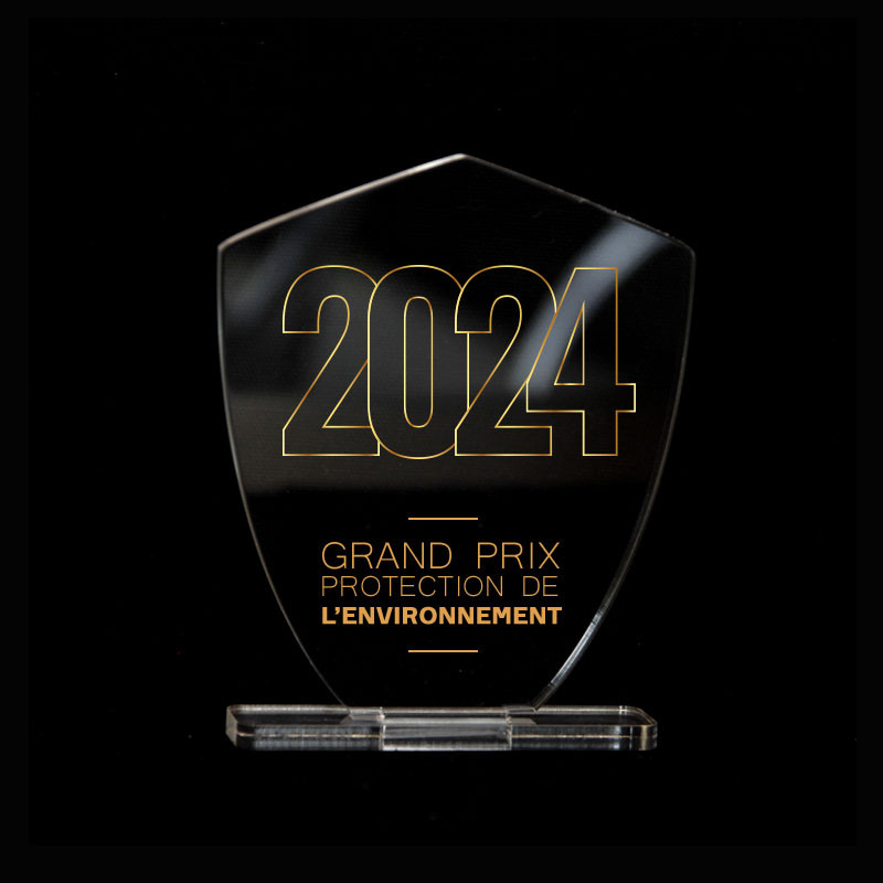 Trophée en plexiglas BLASON - made in france