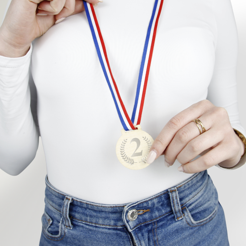Médaille en bois 50 mm - fabriqué en France