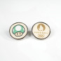 Pin's Rond Bois Argent - 25 mm - MIF
