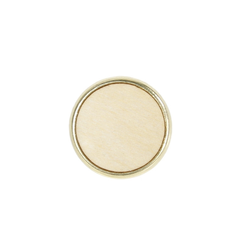 Pin's rond bois argenté - 20mm - personnalisable en ligne