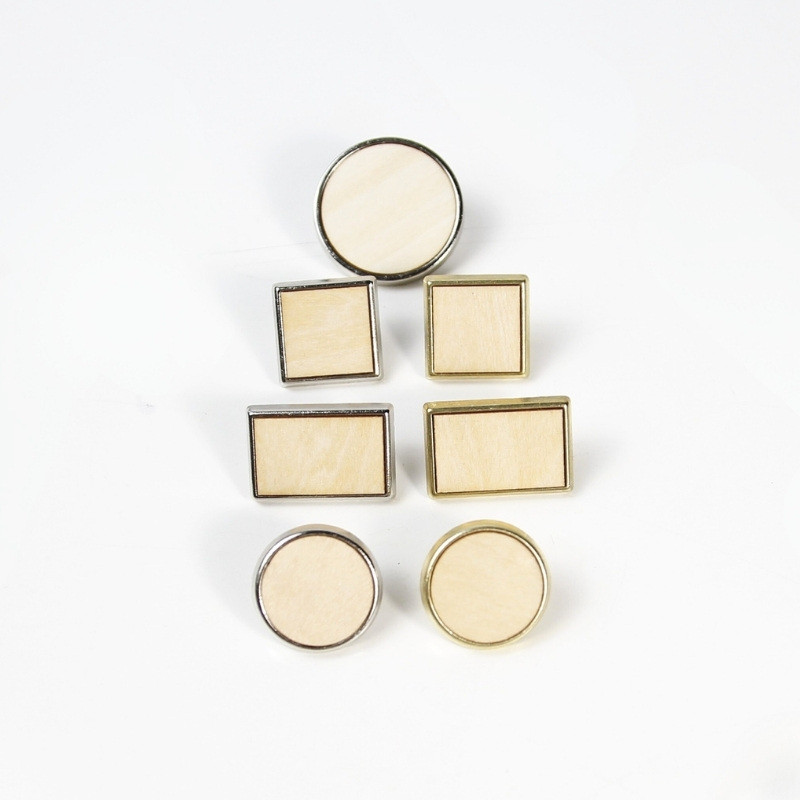 modèles de pin's rectangulaire bois Argent - 24x18mm - personnalisable en ligne
