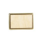 Pin's rectangulaire bois Or - 24x18mm - personnalisable en ligne