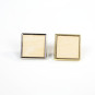 Pin's Carré bois Argent - 18 mm - Made in France Pin's Carré bois Argent - 18 mm - Made in France
