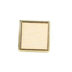 Pin's carré bois or - 18mm - personnalisable en ligne