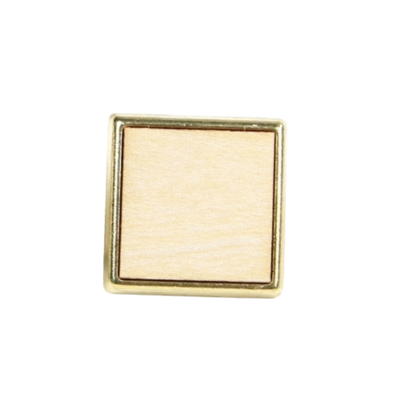 Pin's carré bois or - 18mm - personnalisable en ligne Pin's carré bois or - 18mm - personnalisable en ligne