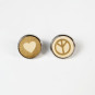 Pin's rond bois doré made in France personnalisable Pin's rond bois doré made in France personnalisable