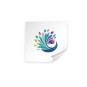 Sticker MAT repositionnable CARRE blanc (INT/EXT)