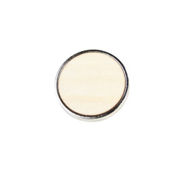 Pin's rond bois argenté made in France personnalisable