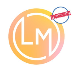 Sticker MAT repositionnable ROND blanc  - fabriqué en France